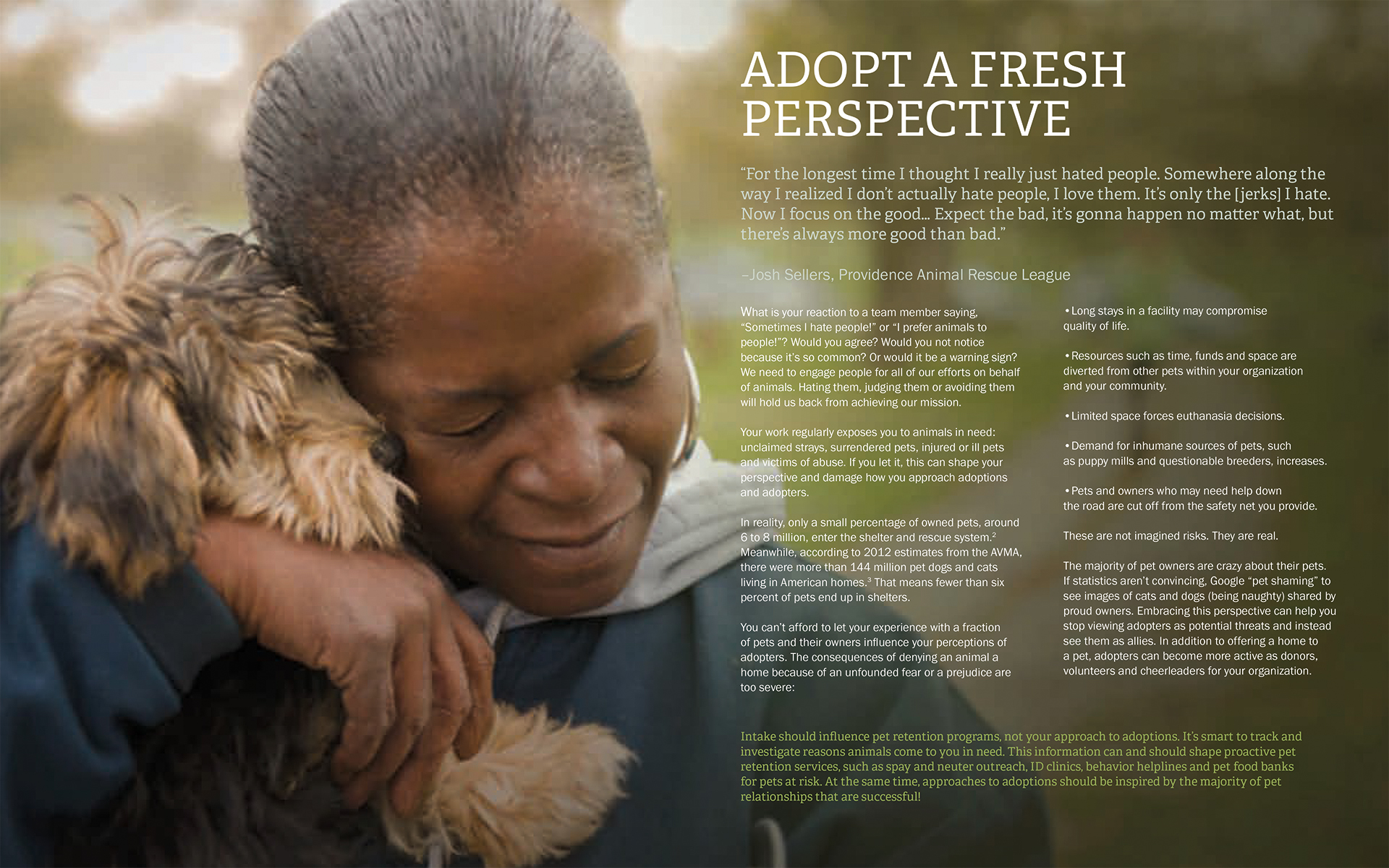 HSUS Adopters Welcome Toolkit – Inside Spread
